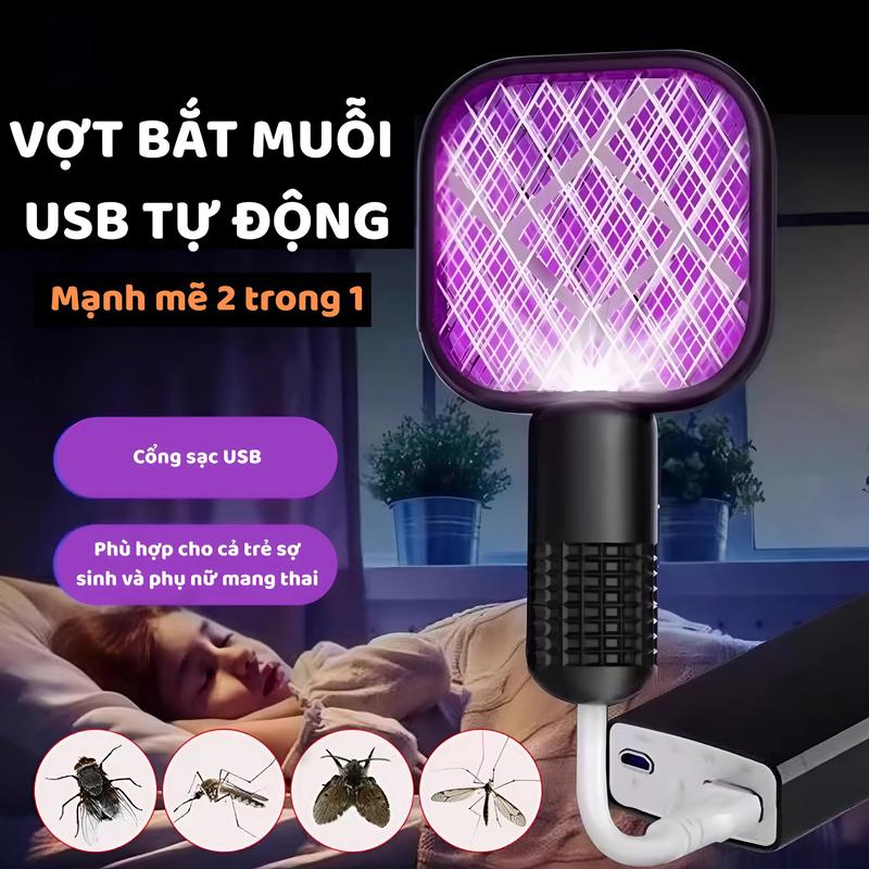 VỢT BẮT MUỖI ĐIỆN USB NHỎ GỌN – AN TOÀN, HIỆU QUẢ, DỄ SỬ DỤNG 1