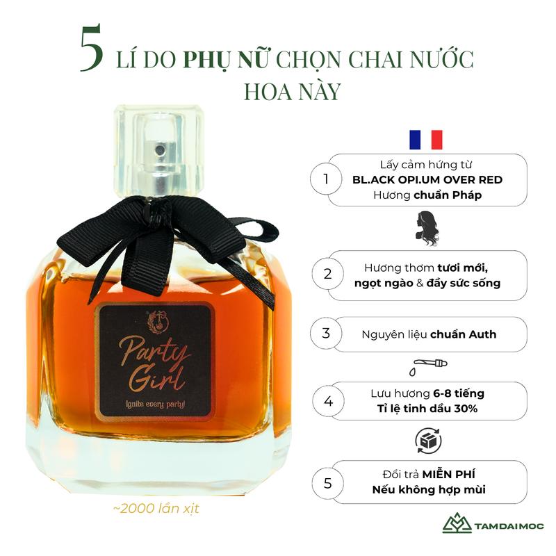 Nước Hoa Nữ PARTY GIRL edp TAM ĐẠI MỘC 100ml - Hương Thơm Quyến Rũ Thu Hút