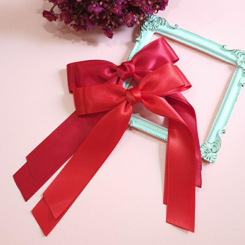 Hikaribows Jepit Rambut Pita Anak Dan Dewasa. Long Tail Bow. 3