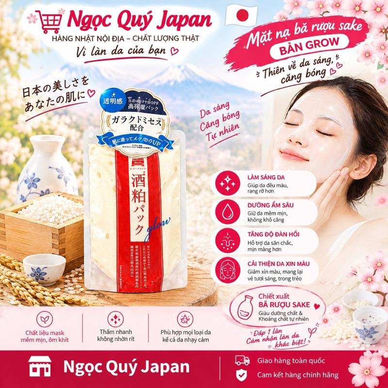 MẶT NẠ BÃ RƯỢU SAKE