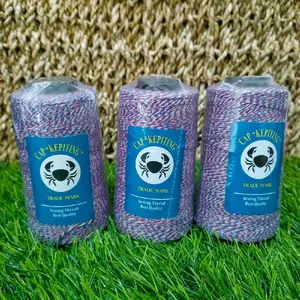 Benang Jahit Karung 20/7 140gr Kombinasi Tiga Warna Merah Biru Putih Merk Kepiting