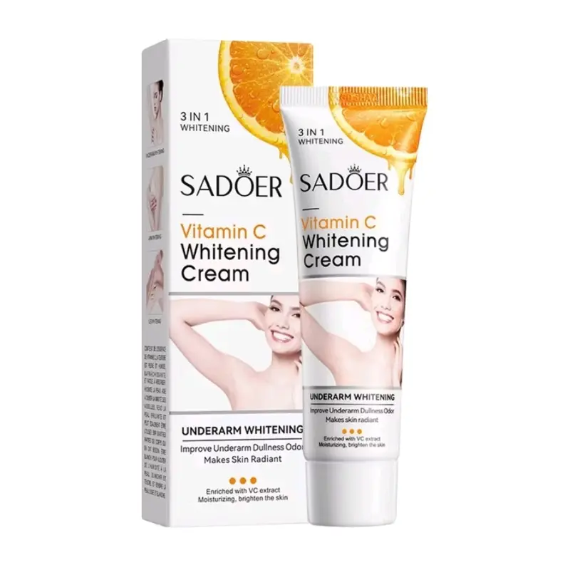 Pemutih Ketiak Sadoer/whitening cream vitamin C/kream perawatan kulit tubuh 2