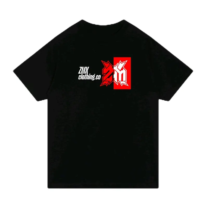 Kaos ZMX CLOTHING CO.Bahan Tebal Berkualitas Adem Serap Keringat Pria - Baju Combed Nyaman Katun Distro Standar Polos Hitam Sablon 0