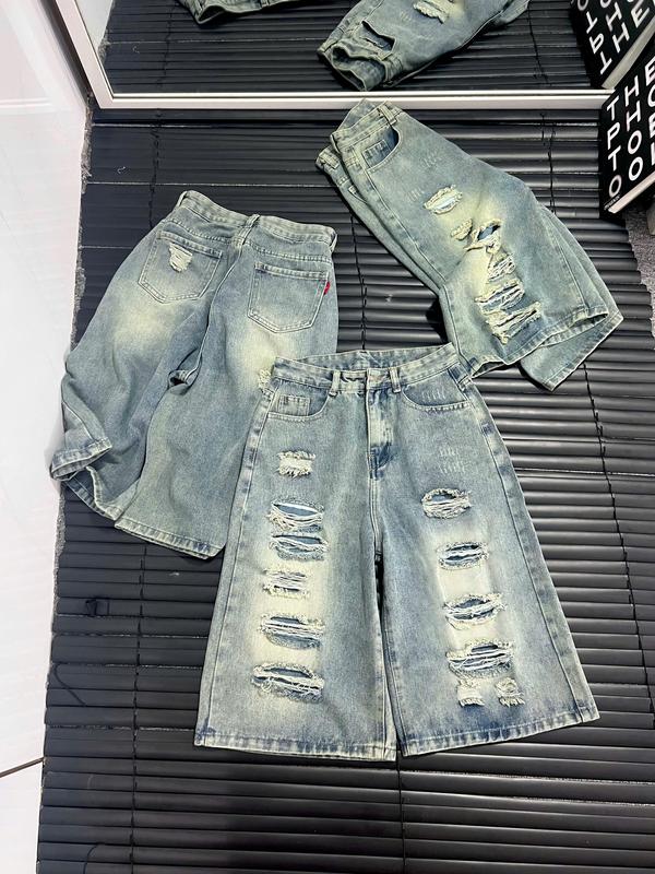 SIÊU HOT QUẦN NGỐ LỮNG DÀI 63CM QUA GỐI RÁCH KIỂU TE TUA BỤI PHỐ - QUẦN BÒ NGỐ RÁCH ỐNG RỘNG 30CM CẠP CAO KHÔNG GIÃN - QUẦN NGỐ XU HƯỚNG