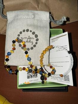 Product Review of Amber Buddy - JN101 Kalung Amber dengan Deep Blue Imperial Jasper untuk Junior. 38cm [ FREE BANGLE ] from M**y C**n 0