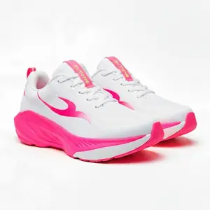 Zutons Racer Fast Putih Pink - Sepatu Lari Running Jogging Wanita Ideal untuk Gym Senam Olahraga Outdoor dengan Kenyamanan dan Fleksibilitas