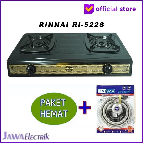 RINNAI RI-522S Kompor Gas 2 Tungku Body Teflon - Seri Terbaru 0