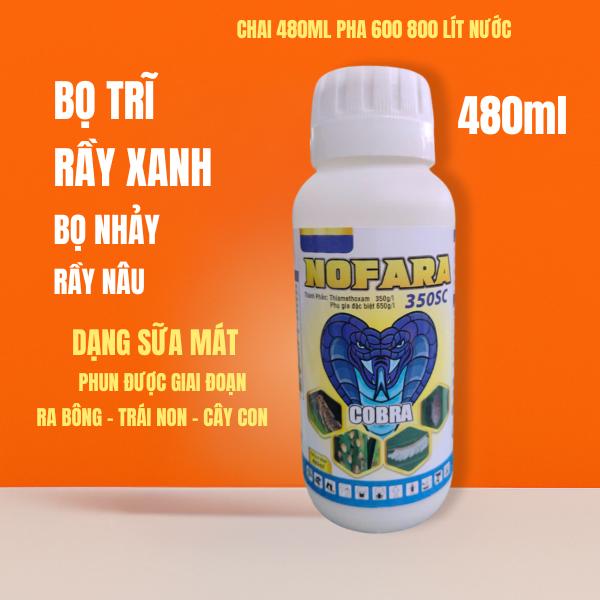 Dung Dịch Nofara Chăm Sóc Cây 480ml – Giúp Cây Khỏe Lá Xanh Giảm Hại Do Côn Trùng chích Hút Rầy Xanh Bọ Trĩ Bọ Nhảy Rầy Phấn Trắng Rệp Sáp Rầy Nâu– Dùng Cho Sầu Riêng Bưởi Ớt Cà Chua Rau Cải Dưa Leo