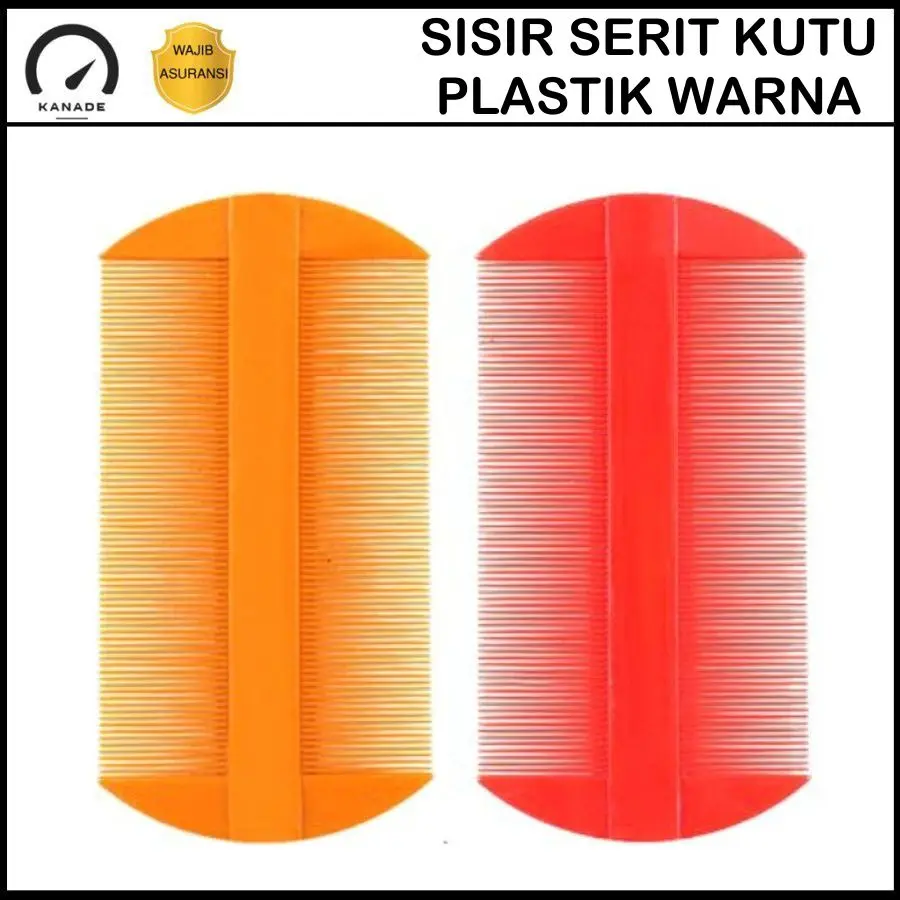 Sisir Serit Kutu Pendek Rapat Sisir Pembasmi Ketombe Kutu & Telurnya Sisir Kutu Plastik Gagang Warna
