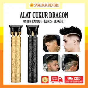 Alat Cukur Rambut Elektrik Motif Dragon USB Rechargeable | Kumis Jenggot | Mesin Potong Hair Clipper Sisir