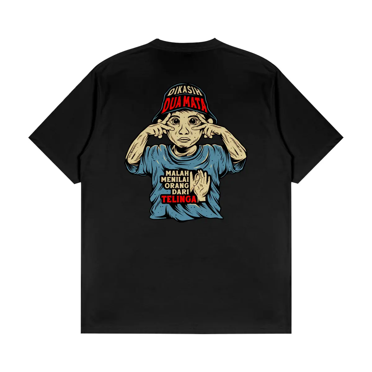 Distro Aing Kaos Baju Dikasih Mata Malah Menilai Orang Dengan Telinga Katun Combed Keren Pria Dewasa Nyaman Tangan Pendek Tshirt Atasan Kain Sablon Anime