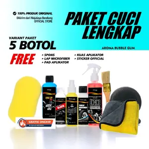 Terlaris No. 1 | PAKET CUCI KENDARAAN LENGKAP FULL BODY 5 ITEAM by FOURCLEAN Auto Care + FREE APLIKATOR