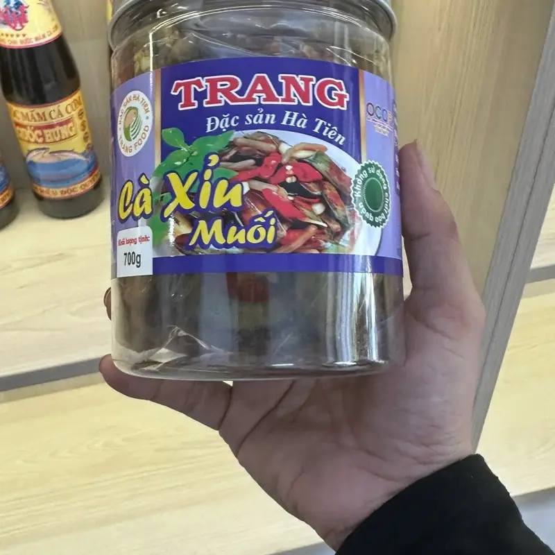 Cà xỉu xanh muối nước mắm  700g (400g Cà xỉu + nước mắm, gia vị) - Trang Food - Đặc sản Hà Tiên