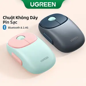 UGREEN MU102, Chuột không dây, 4 nút im lặng, Bluetooth 5.0 và 2.4G không dây, với bộ thu USB Mini,Mouse 90538