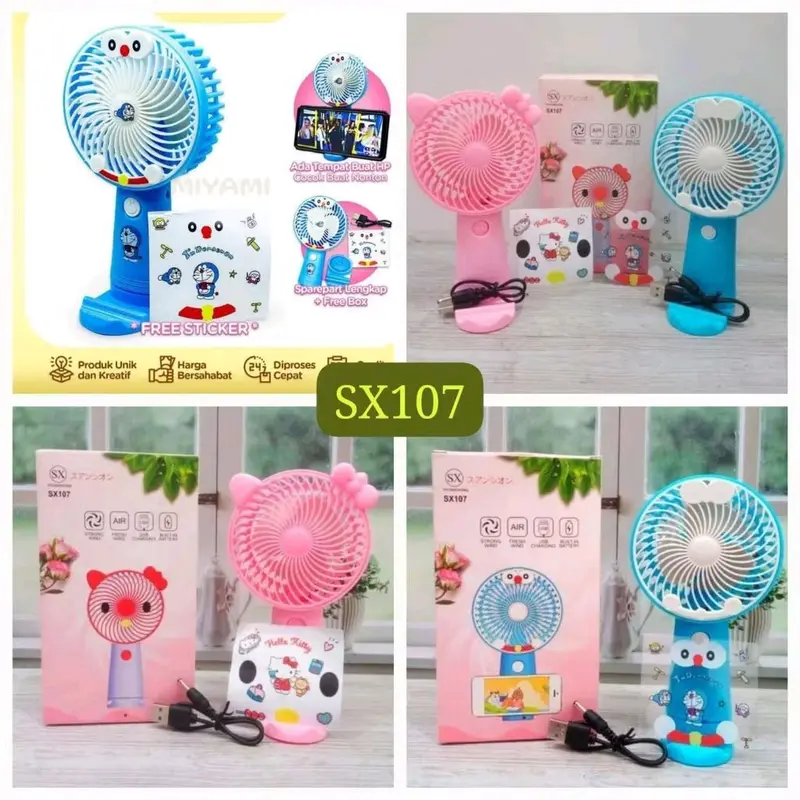 Kipas Angin portable SX107 Kipas mini genggam tangan karakter 1