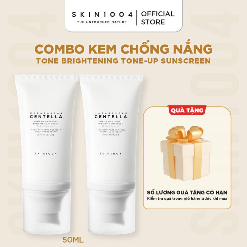 LS SKIN1004 Combo 2 Kem chống nắng Madagascar Centella Tone Brightening Tone-up Sunscreen SPF50+PA++++ 50ml