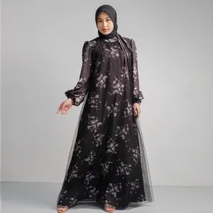 Qoni- LD Madella Dress Pesta Wanita Muslim Panjang by Qonita batik