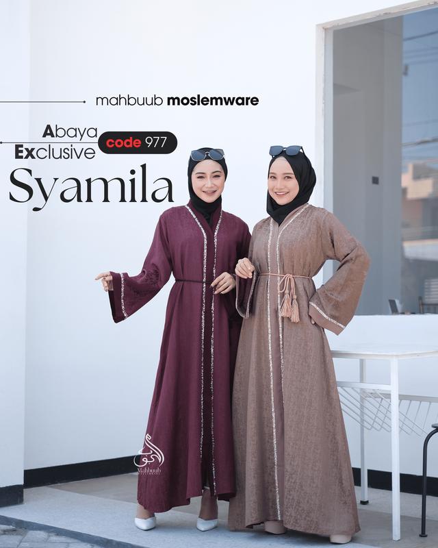 Syamila Abaya Outer Turkey Bahan Jaguard Premium Kombinasi Renda Dress Arab Saudi Mahbuub Collection 977 0