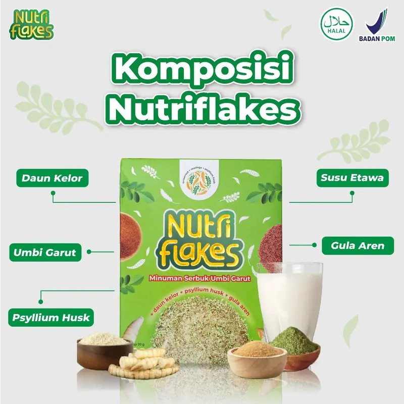 Nutriflakes Sereal Asam Lambung Redakan Asam Lambung Paket 1 Box 5