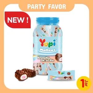 YUPI MALLOWS CRUNCHY CHOCO PIE JAR / YUPI CRUNCHY PIE/PERMEN YUPI TOPLES Party Favor Baru Candy Gummy Snacks