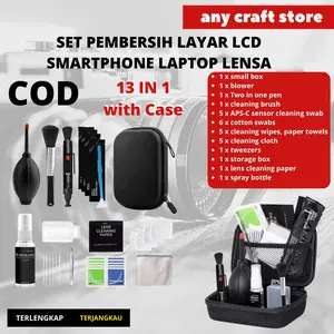 Set Pembersih Kamera Terlengkap Hape - Pompa Angin, Pena Sikat, Kain Microfiber, dan Pembersih Sensor Camera Brush