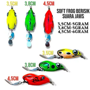 SOFT FROG BERISIK SUARA JAWES UKURAN 4,5CM 3,8CM SAMA 3,5CM UMPAN KESTING