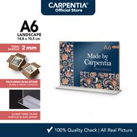 Gambar Carpentia | Acrylic Standing Tipe T - A6 Horizontal Landscape 14,8x10,5 cm - [Tent Card Display Holder Akrilik Tempat Brosur Flyer] dari Carpentia Indonesia Kota Tangerang Selatan 1 Tokopedia
