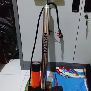 Pompa Angin Manual Tabung + Meter / Sepeda - Motor - Ban - Roda