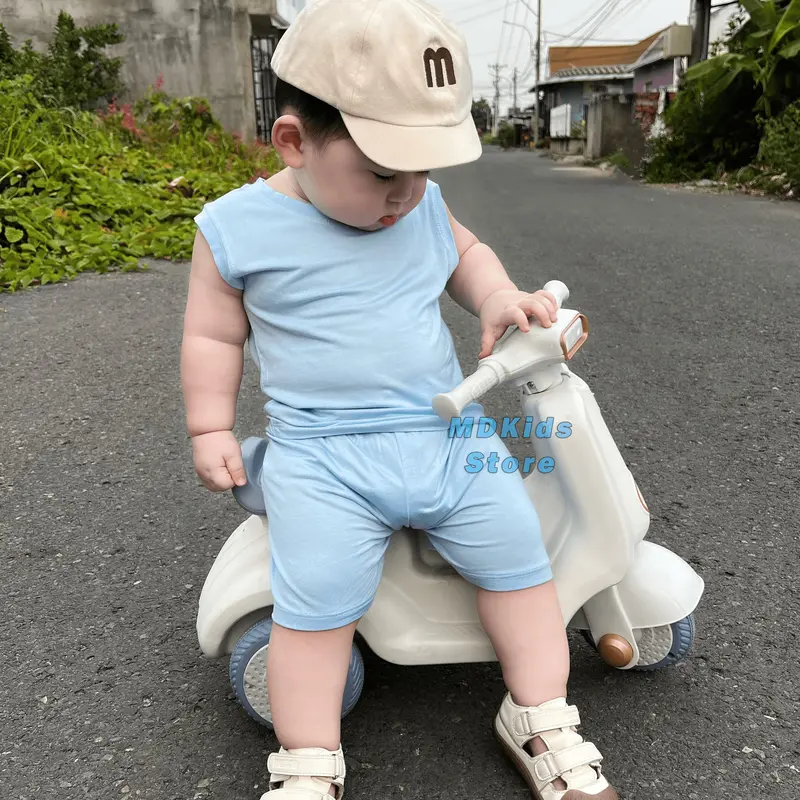 Bộ ba lỗ thun lạnh cho bé trai,bé gái từ 5kg-15kg 0