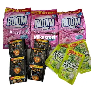 PAKET HEMAT MENCUCI - 12 PCS ROYALE PEWANGI PELEMBUT PAKAIAN + 3 PCS DETERGENT BOOM + 3 Pcs EKONOMI SABUN CUCI PIRING
