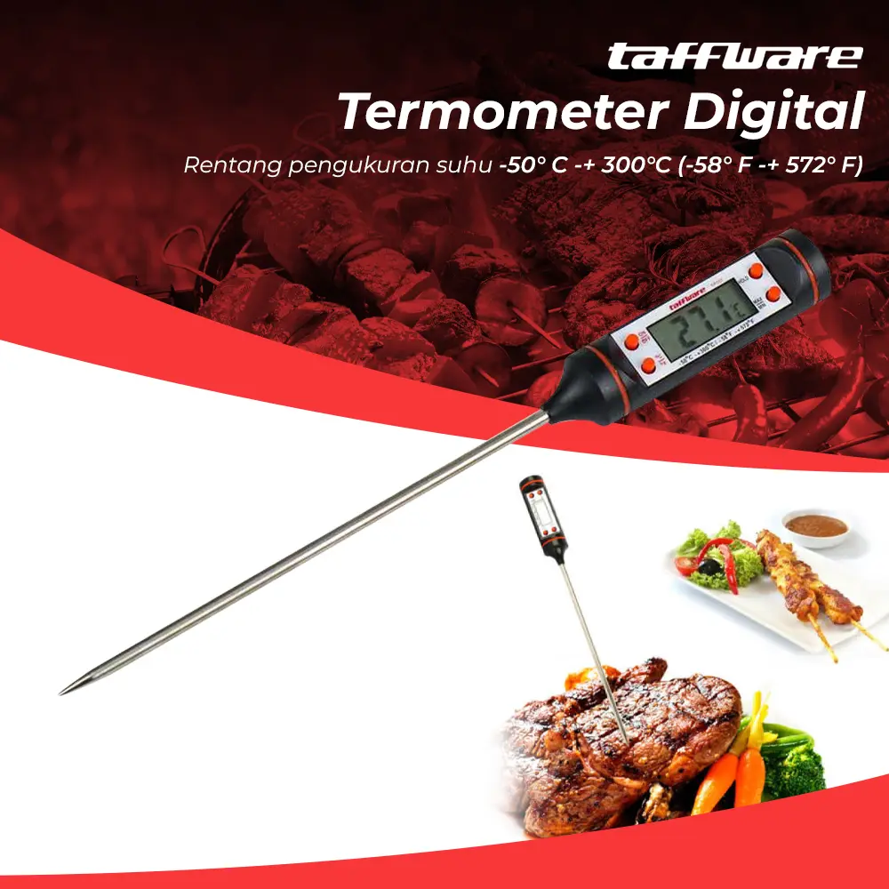 Termometer Pengukur Suhu Makanan Digital Daging Kopi Susu - TP101