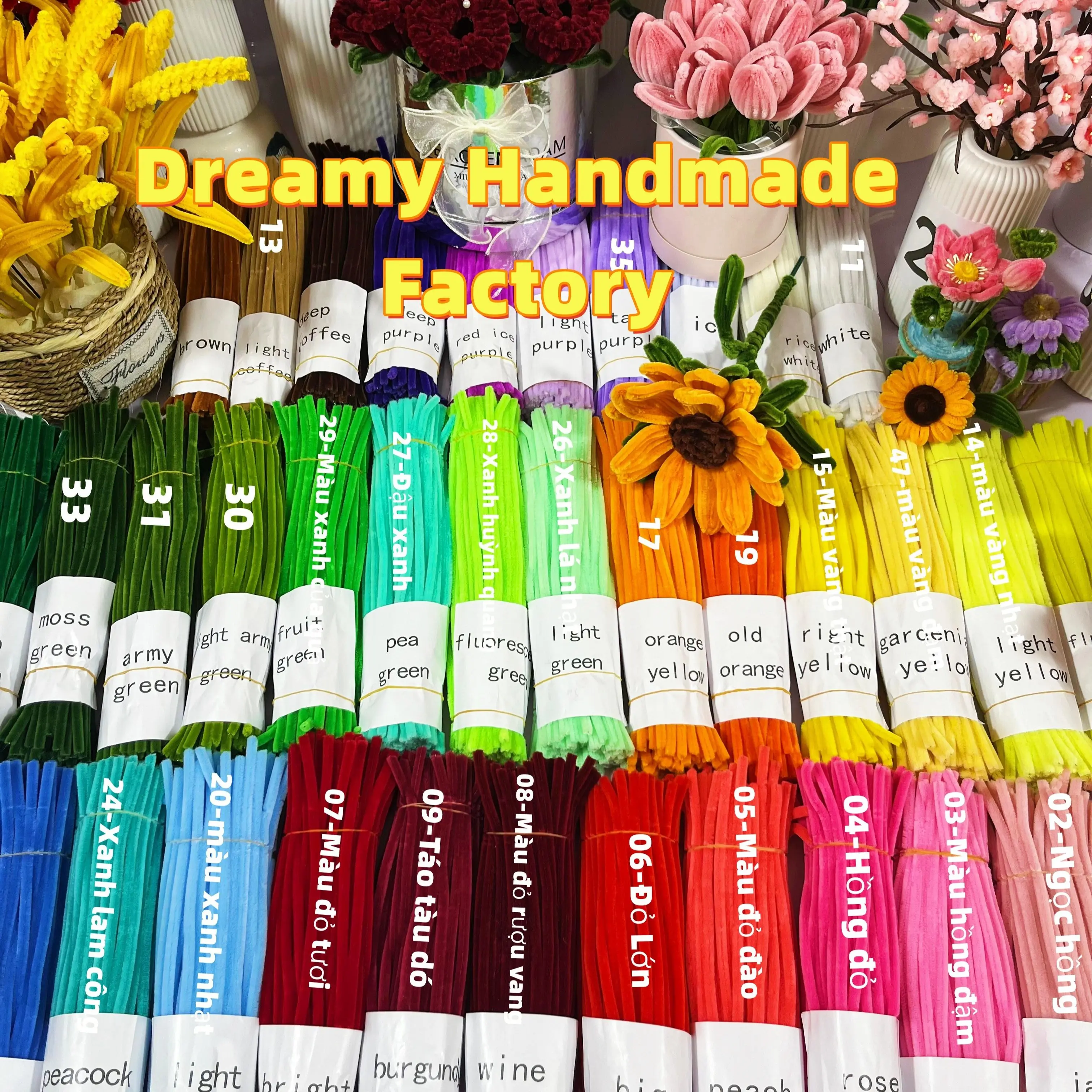 (95 - 100 cái)  kẽm nhung  Dây lông mềm màu sắc 8mm Dày dặn Quà tặng Giáng Sinh Quà tặng Năm Mới Dây lông mềm Sợi chenille Dụng cụ làm sạch ống Que lông mềm Thủ công Trẻ em Tự làm Macaron Hoa Trang trí Nghệ thuật Quà tặng cho Bạn Trai và Bạn Gái Quà tặng