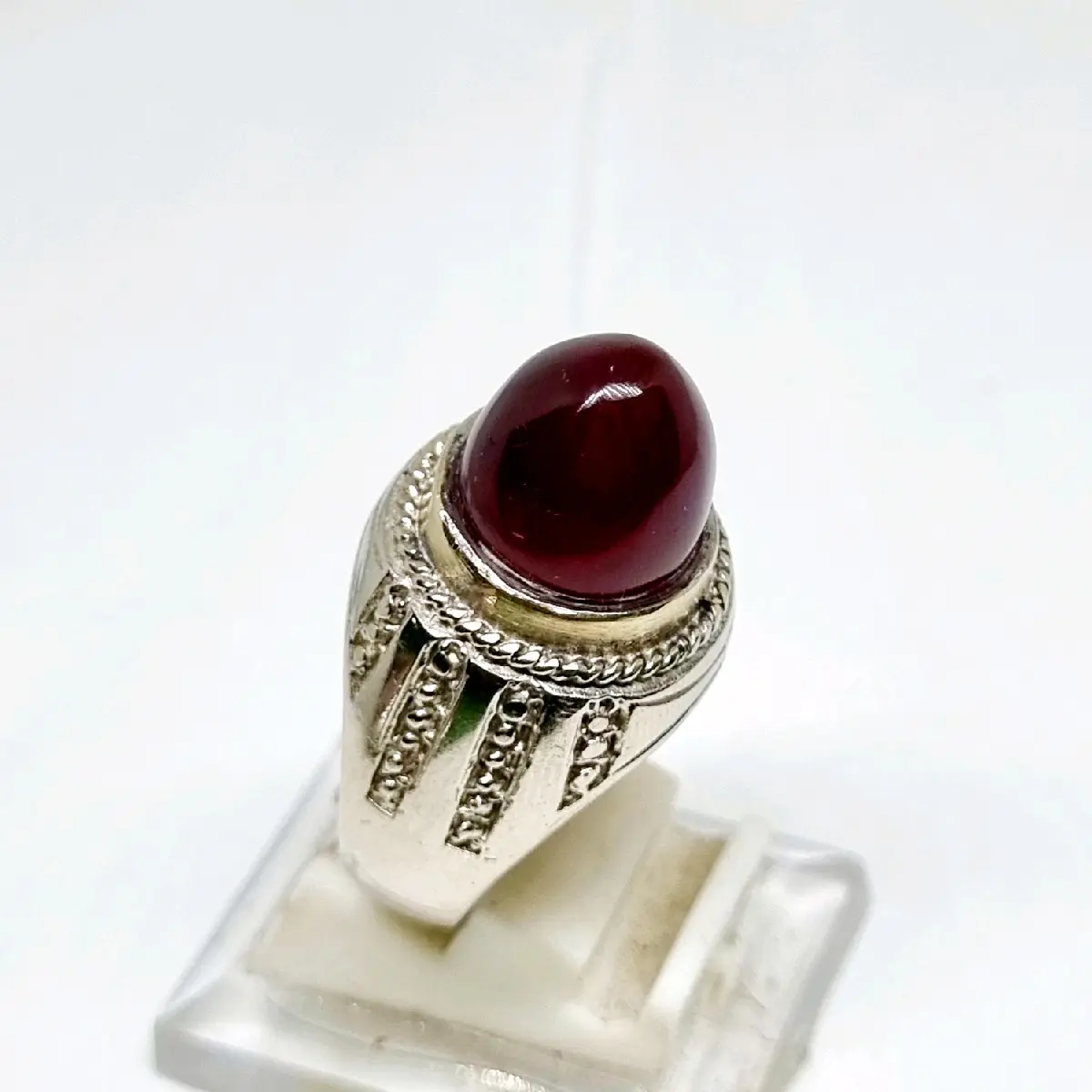 cincin mus tiko lipan merah Rings Delima / cincin merah delima merah siam Batu Akik Elegan