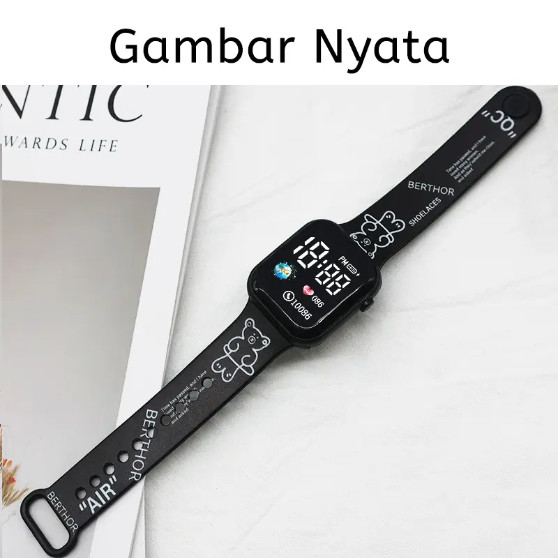 Kartun Lucu Anak-Anak Perempuan Laki-Laki Jam Tangan Pelajar Anti-Jatuh Lucu Fashion Semua Pertandingan Jam Tangan Hadiah Anak-Anak 7