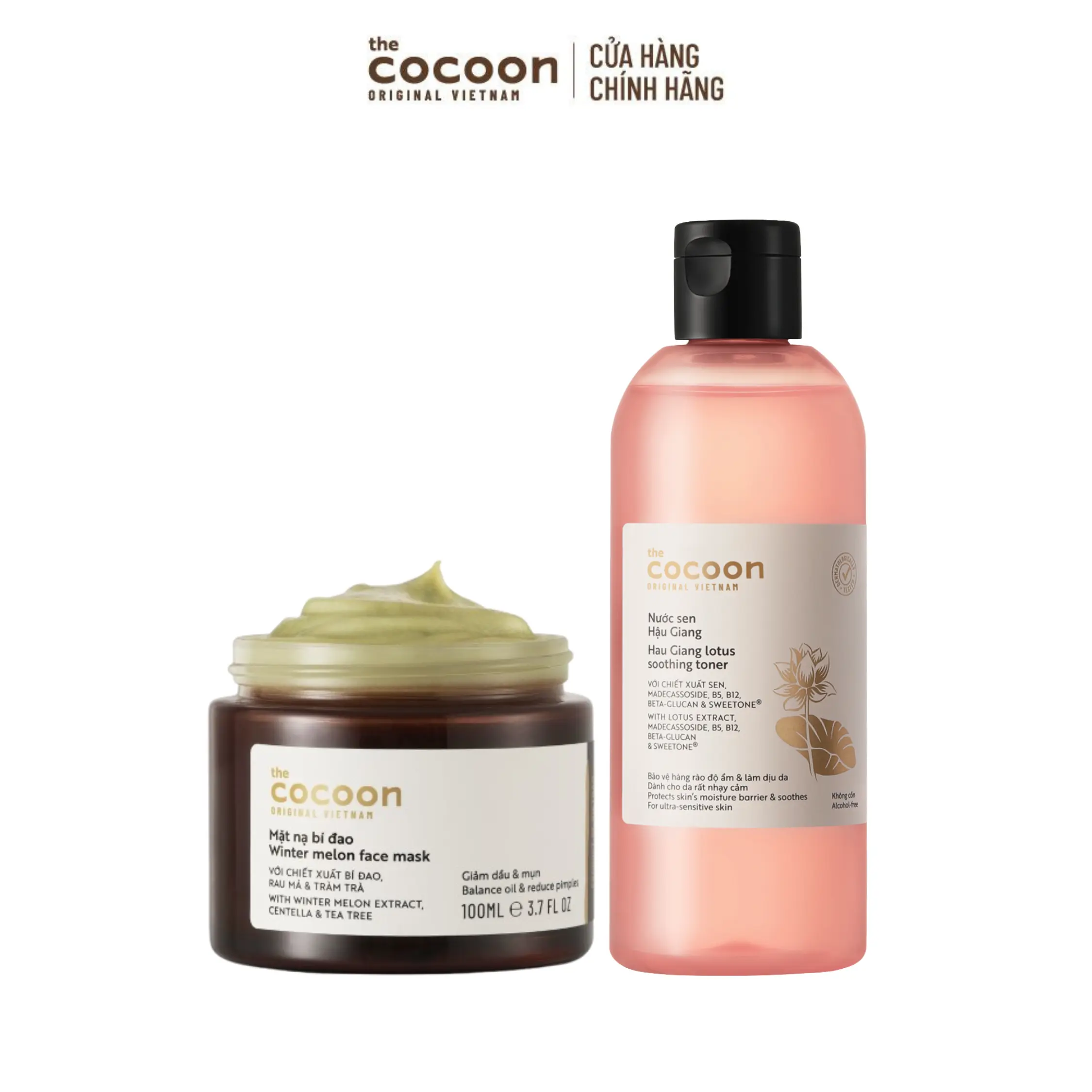 Ảnh đại diện COMBO 1 Bigsize Mặt nạ bí đao Cocoon 100ml + 1 Bigsize Nước sen Hậu Giang 310ml