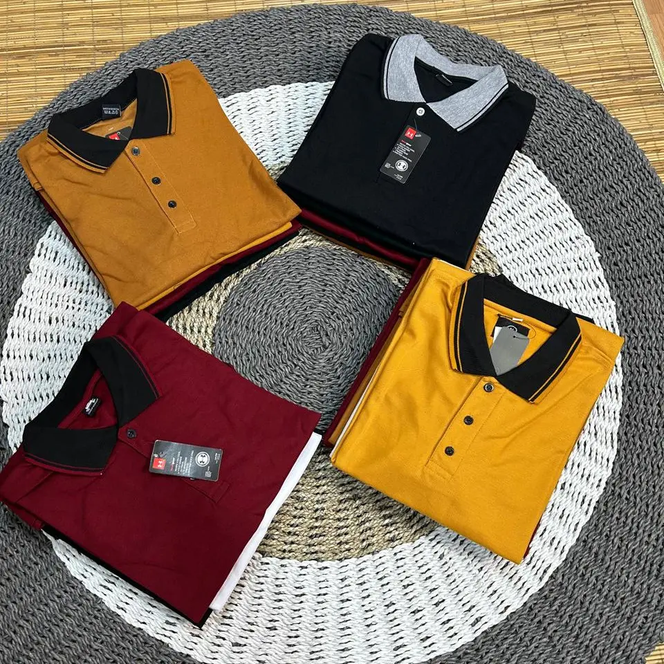 Baju Kaos kerah terbaru ukuran M L XL dan XXL atasan berkerah dewasa ( COD )