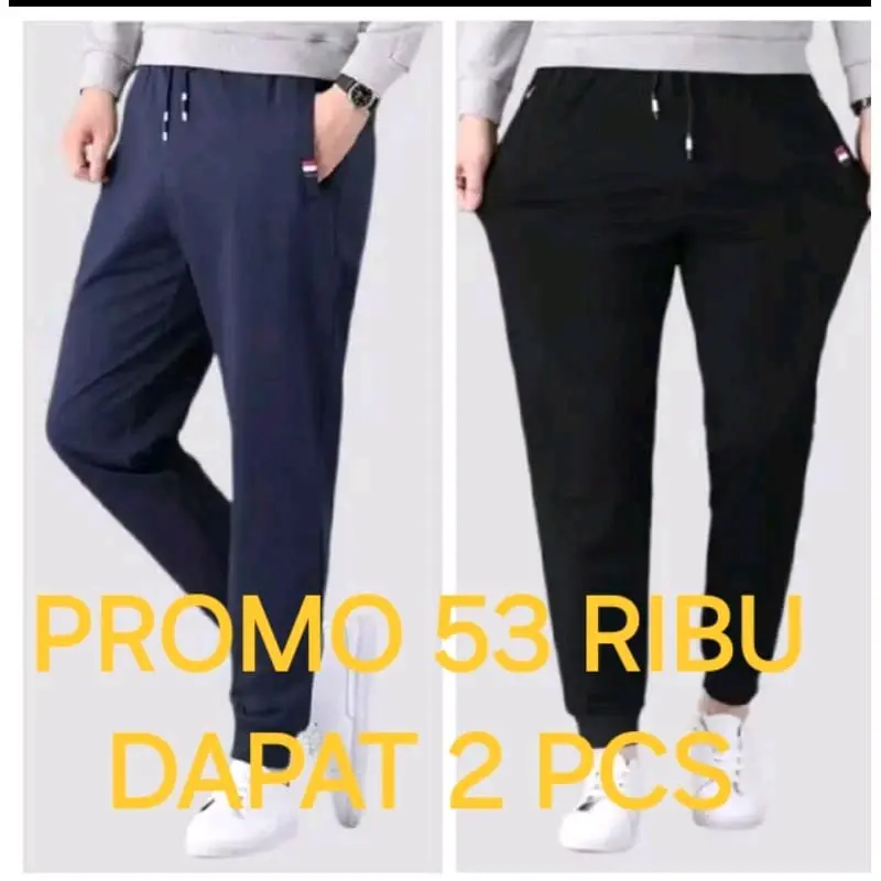 PROMO,,CELANA JOGGER PANJANG TRAINING  PRIA /WANITA )DEWASA (ISI PAKET 2 PCS ) NYAMAN