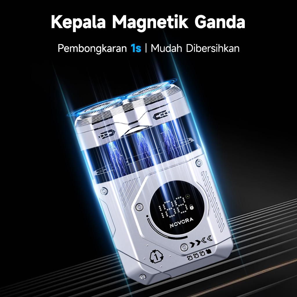 NOVORA Mini Shaver & Trimmer 2-in-1 Pemotong Jenggot dan Bulu Hidung Basah dan Kering, Daya Baterai 60 Hari, Garansi Satu Tahun NOVORA Mini Shaver & Trimmer 2-in-1 Pemotong Jenggot dan Bulu Hidung Basah dan Kering, Daya Baterai 60 Hari, Garansi Satu Tahun