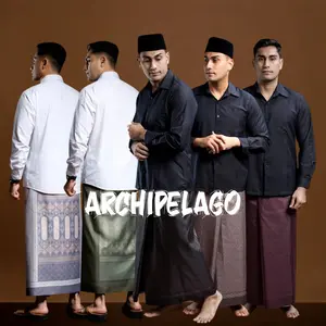 Sarung Batik Ekslusif Premium Quality Dewasa Motif Archipelago Terbaru Muslim Santri Pekalongan Kombinasi Katun Printing