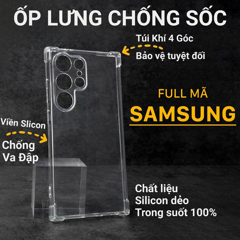Ốp Chống sốc cho Samsung Galaxy Note S26 S25 S24 S23 S22 S21 S20 S10e S9 M F…