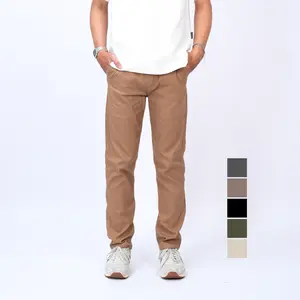 Celana Chino Panjang Slimfit Brandsurf, Bahan katun twill strach, size 28-39