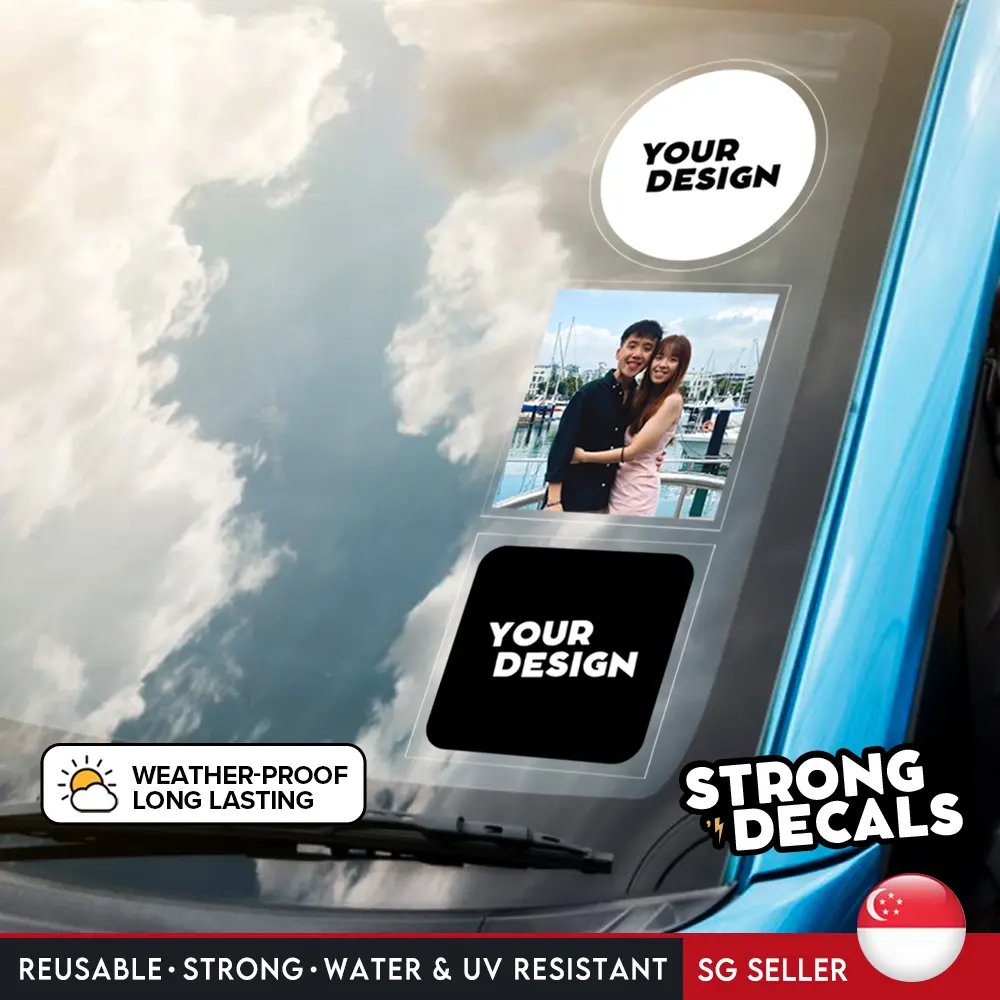 [SG Seller] Custom Static Windscreen Sticker Decal Car Motorcycle Van