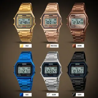 Jam Tangan Wanita Digital SKMEI 1123 Stainless Steel Anti Air 30 Meter Original 8