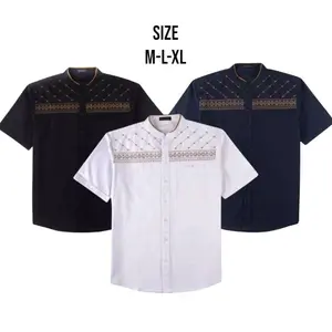 Baju Koko Pria Dewasa Lengan Pendek Bordir Jasuke