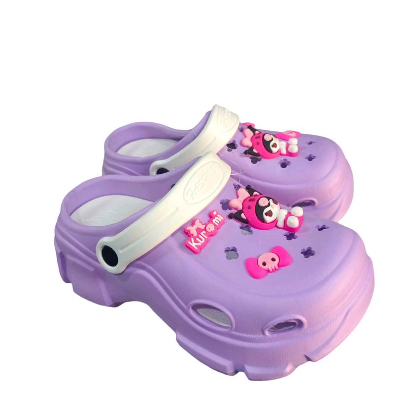 crock baim kuromi sandal sepatu anak perempuan, karet empuk dan ringan elegan dan trendy Fashion Kaki 4