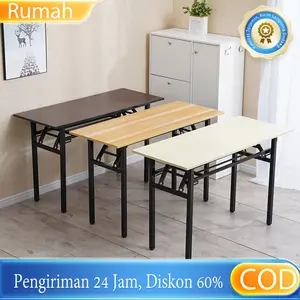 Meja Lipat Portabel  Meja Makan & Belajar Minimalis 100% Baru 80x40x75 cm, 100x50x75 cm, 120x60x75 cm, MDF+Baja, Anti-Kotor, Tahan Air, Desain Praktis & Fungsional, Multifungsi untuk Berbagai Kegiatan - Furniture