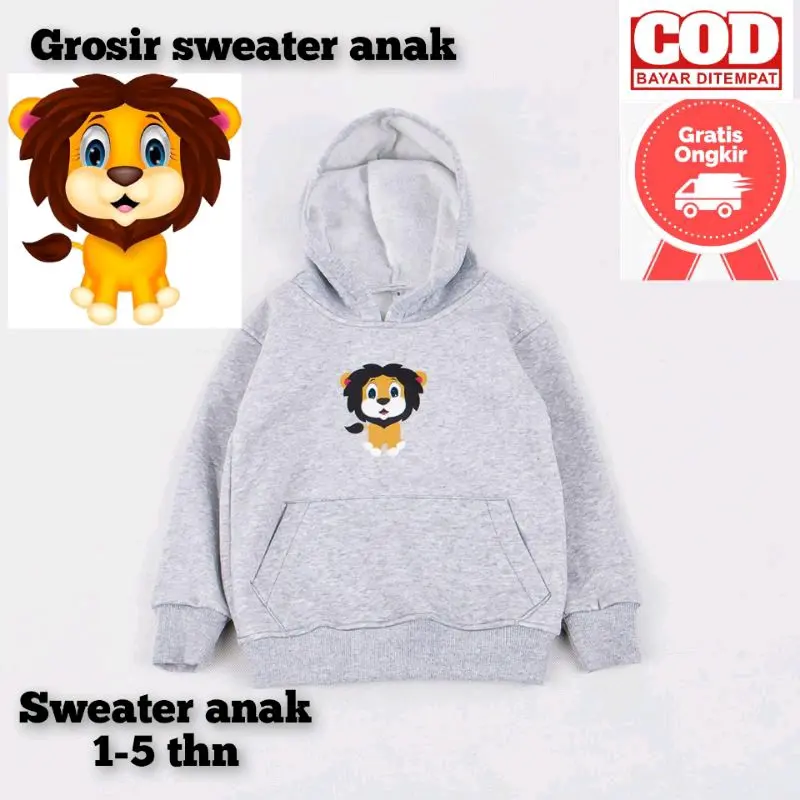 Sweater Hoodie Anak laki laki 1 - 5 tahun