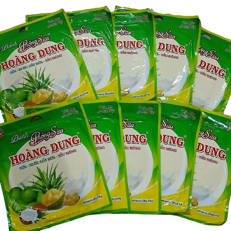  10 Bịch bánh phồng sữa Hoàng Dung mỗi bịch 5bánh 220g 
