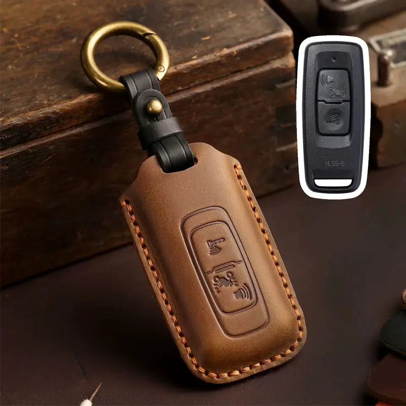 For Honda ADV 160 Vario 160 125 Genuine Leather  Handmade Motorcycle  KEY Case Keychain