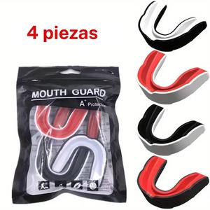 Protector bucal antichip para baloncesto, 4 piezas por juego, protector bucal para boxeo y artes marciales, herramienta protectora bucal para deportes